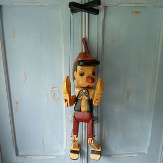wooden pinocchio puppet by cooper rowe vintage living