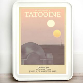 star wars tatooine retro travel print by teacup piranha