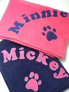 personalised dog blanket by estee moscow