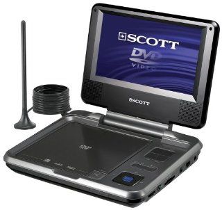 Scott DPX 7040 HTV Tragbarer DVD Player (17,8 cm (7 Zoll) LCD Monitor, MPEG4/Xvid, DVB T Tuner, USB, SD/MMC Kartenleser) schwarz Audio & HiFi