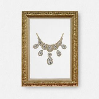 gold necklace limited edition print by anzu
