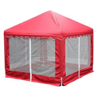 King Canopy Garden Party Red   Red (10x10)