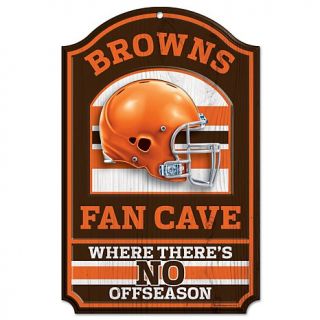 Cleveland Browns NFL Fan Cave Wood Sign