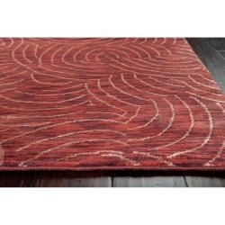 Julie Cohn Hand Knotted Multicolored Vilas Abstract Design Wool Area Rug (9' x 13') Surya 7x9   10x14 Rugs