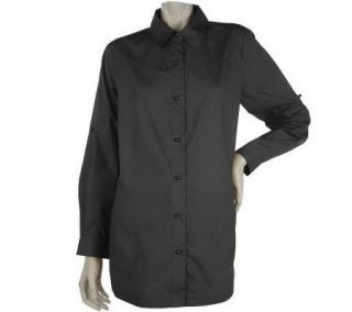 Joan Rivers New Classic Tailored Shirt with Simulated Pearl Buttons —
