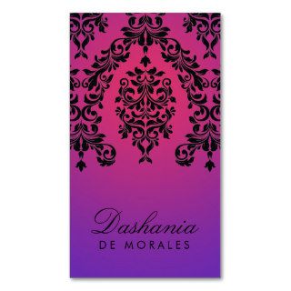 311 Dashing Damask  Purple Radiance Business Cards