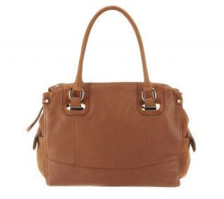B. Makowsky Glove Leather East/West Tote with Side Slip Pockets —