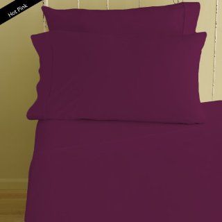 OLYMPIC QUEEN 600TC GORGEOUS FLAT SHEET ONE PCs 100% EGYPTIAN COTTON, HOT PINK SOLID  