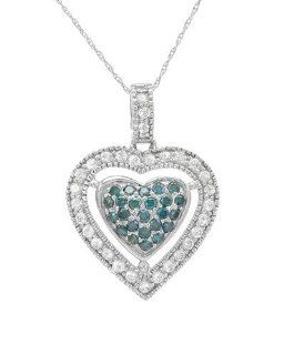 1.4 CTW SI2 SI3 Color H I Diamonds Gold Heart Necklace Jewelry