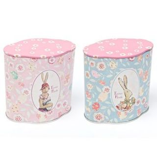 easter storage tin by the chic country home