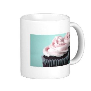 Chocolate Cupcake Pink Vanilla Frosting Mugs