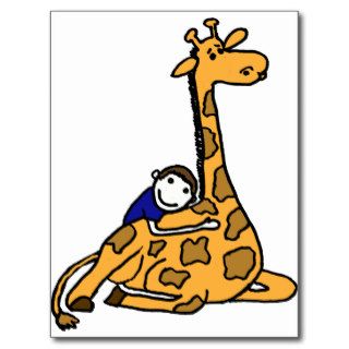 XX  Giraffe Hug Postcards