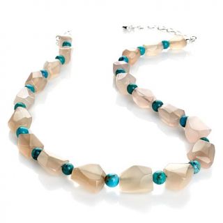 Jay King Pink Chalcedony and Turquoise 18 1/4" Necklace