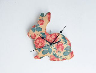 rose bunny clock by studio thirty two