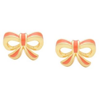 Lily Nily 18K Gold Overlay Enamel Childrens Bow