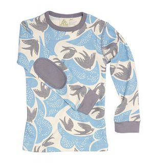 long sleeve swallow print t shirt by old rectory