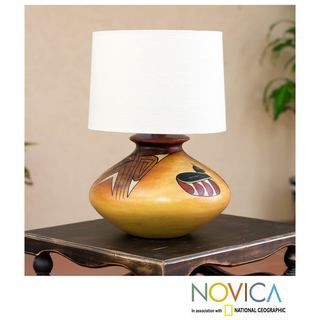 Ceramic 'Archaeology Light' Lamp (Mexico) Novica Table Lamps