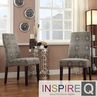 INSPIRE Q Marcey Blue Damask Wave Back Dining Chair (Set of 2) INSPIRE Q Dining Chairs