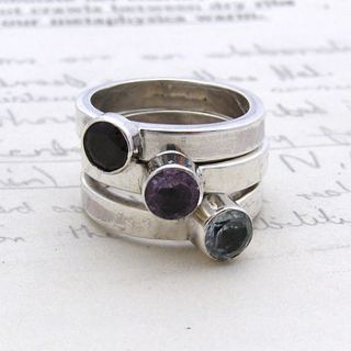 sterling silver semi precious stone ring by soremi