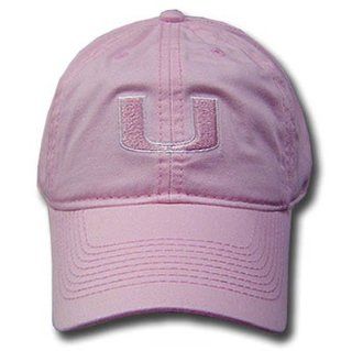 NCAA COTTON LADY MIAMI HURRICANES PINK LOGO CAP HAT ADJ  Sports Fan Baseball Caps  Sports & Outdoors
