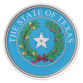 Texas Great Seal Dinner Plate