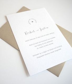 hoorah personalised wedding invitation by lola's paperie