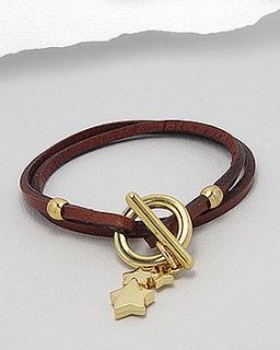 star wrap around leather bracelet by lovethelinks
