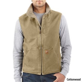 Carhartt Sandstone Mock Neck Vest/Sherpa Lined (Style #V33) 421306