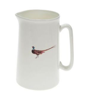 pheasant solo china jug by sophie allport