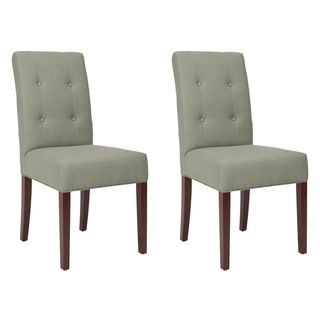Safavieh Metro Tufted Grey Linen Side Chairs (Set of 2) Safavieh Dining Chairs
