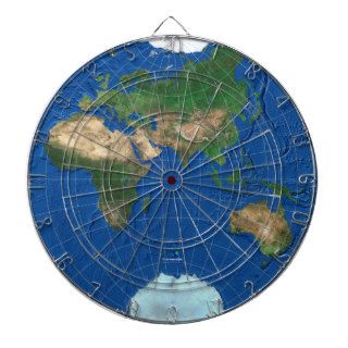 World Map Sphere 3 Europe Asia Africa Australia Dartboard With Darts
