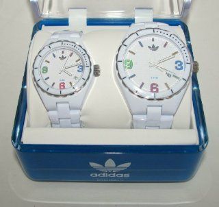ADIDAS CAMBRIDGE SET HIS & HERS WHITE ACRYLIC WATCH ADH7500 Watches
