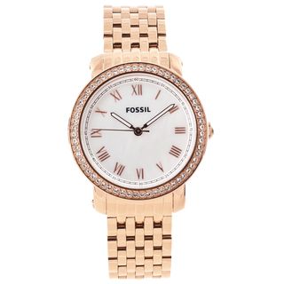 Fossil Women's 'Emma' Rose goldtone Glitz Watch Fossil Women's Fossil Watches