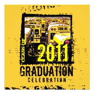 Graduation Party Invitation School Bus 9