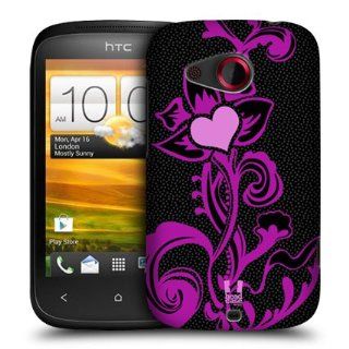 Head Case Designs Black Heart Collection Hard Back Case Cover For HTC Desire C Cell Phones & Accessories