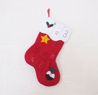 advent calendar christmas stocking sewing kit by sarah hurley designs