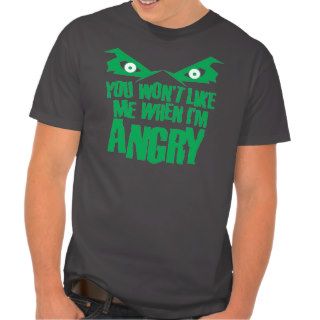 You Won't Like Me When I'm Angry (Dark) T Shirt