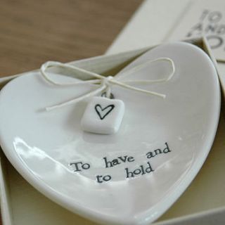 porcelain wedding heart dish by the alphabet gift shop