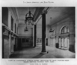 Grand Central Station, NY, Vanderbilt Ave Lobby, 1901   Prints