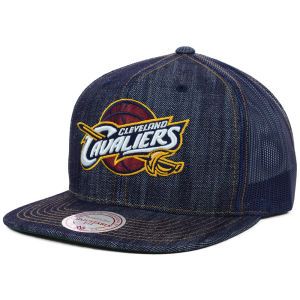 Cleveland Cavaliers Mitchell and Ness NBA Denim Trucker Hat