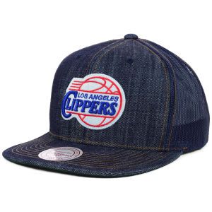 Los Angeles Clippers Mitchell and Ness NBA Denim Trucker Hat