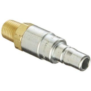Eaton Hansen 2L15G Steel Ring Lock Quick Connect Pneumatic Fitting, Plug with Bleeder Ball Check, 1/4" 18 NPTF Male, 1/4" Port Size, 1/4" Body Quick Connect Hose Fittings