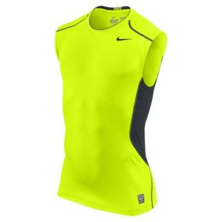 Nike Pro Combat Hypercool 2.0 Fitted Mens Shirt   Volt