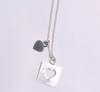 ace of spades silver heart necklace by rochelle shepherd jewels