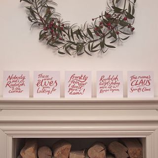 christmisquotes christmas card pack by typaprint