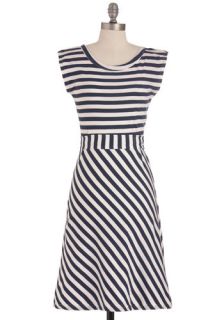 Riviera Romance Dress in Navy  Mod Retro Vintage Dresses