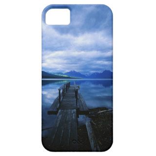 Pier at Lake McDonald Under Clouds iPhone 5 Covers