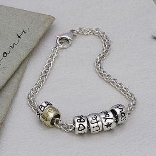 silver mojo charm bead bracelet by scarlett jewellery