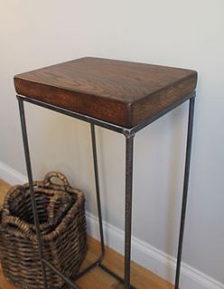 industrial oak bar stool by möa design