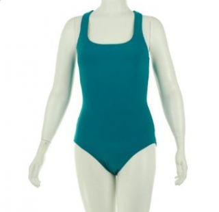 INC International Concepts Solid Rivet Swimsuit Turquoise 8 Fashion One Piece Swimsuits